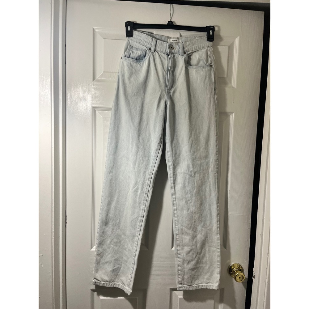 Cotton On Women Light Wash High Rise Straight Leg‎ Denim Jeans Size 2 US